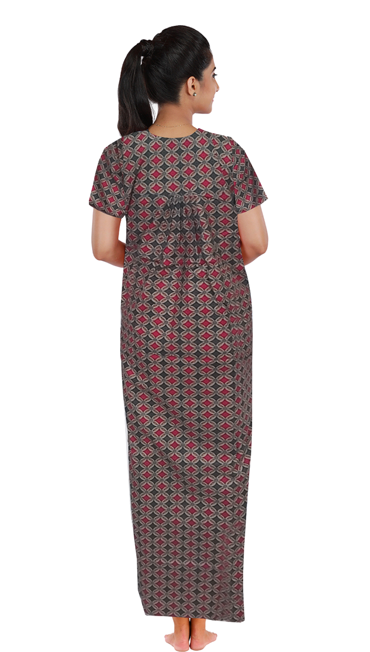 Premium Cotton Printed Pleated Model Nighties