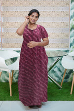 MANGAI Daily Wear Casual Comfort Fit Cotton Printed Nighties | Zipless Closed Model |Summer Arrival's for Trendy Women's (VNM)
