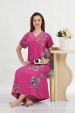 New Alpine Embroidery Nighties | Zip Less Model | Soft Alpine | Comfort Nighties for Stylish Women (CPL)