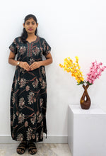 MANGAI Alpine Premium Embroidery Work Nighty for Women | Zipless Pleated Model | Beautiful Printed Design | Comfortable Premium Nightwear (CMC)