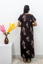 MANGAI Alpine Premium Embroidery Work Nighty for Women | Zipless Pleated Model | Beautiful Printed Design | Comfortable Premium Nightwear (CMC)