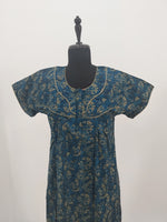 Regular Fit Cotton Printed Pleated Nighties