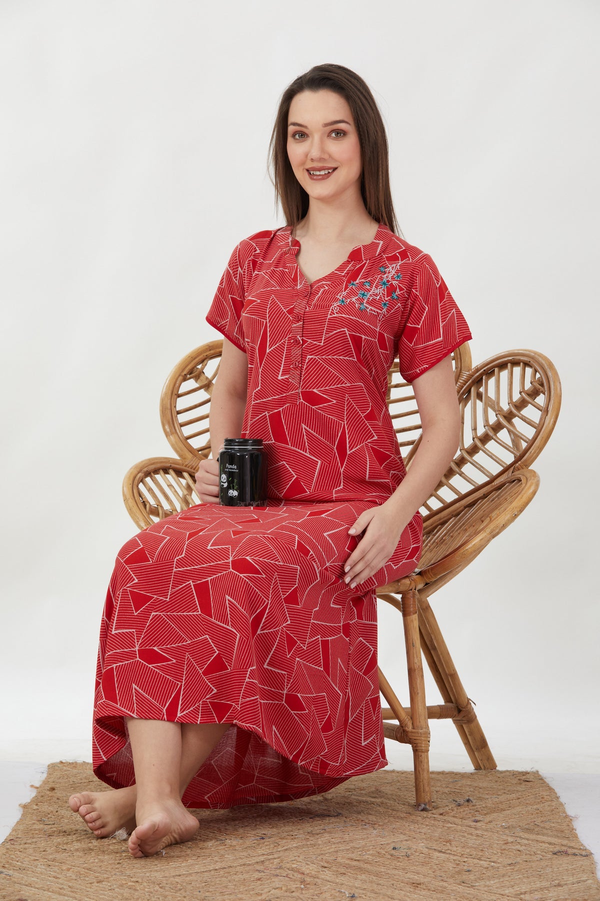 New Alpine Embroidery Nighties | Zip Less Model | Soft Alpine | Comfort Nighties for Stylish Women (CPL)