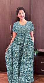 Soft Cotton Stretchable Smocking Nighties for Summer New Arrivals | Daily Comforts & Light Weighted Elastic Nighties | Pleated Style | Casual Daily wear Nightwear for Trendy Women's (SMC)