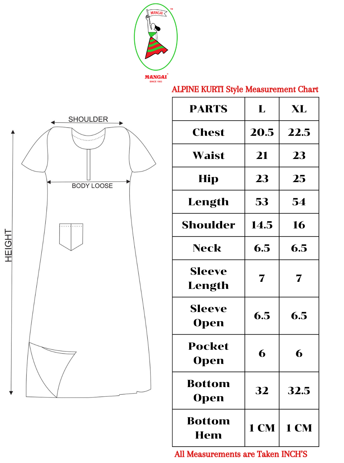 New Collections MANGAI Alpine KURTI Style | Beautiful Stylish KURTI Model | Half Sleeve |Fresh Arrivals for Stylish Women's