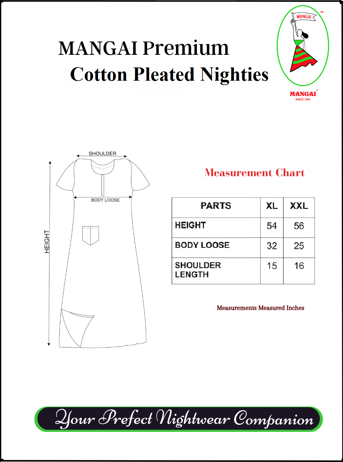 Fresh ArrivalsMANGAI Printed CottonPLEATED Model Nighties - Fancy Neck | With Side Pocket |Shrinkage Free Nighties | Trendy Collection's for Trendy Women's