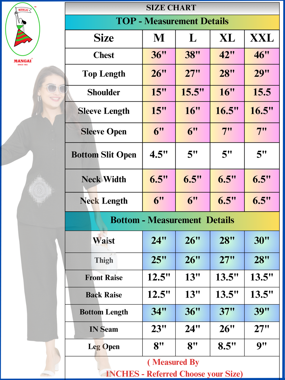 MANGAI Premium Rayon Cord Set Round neck Night Suits for Teenage and Modern Women's A Perfect Nightwear (Rayon Cord Set)