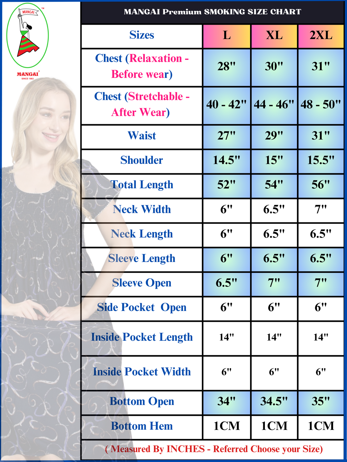 New Smocking Nighty | Stretchable Elastic Type | Beautiful Pleated Model | Side Pocket | Stylish Nighty for Stylish Women's (SYS)