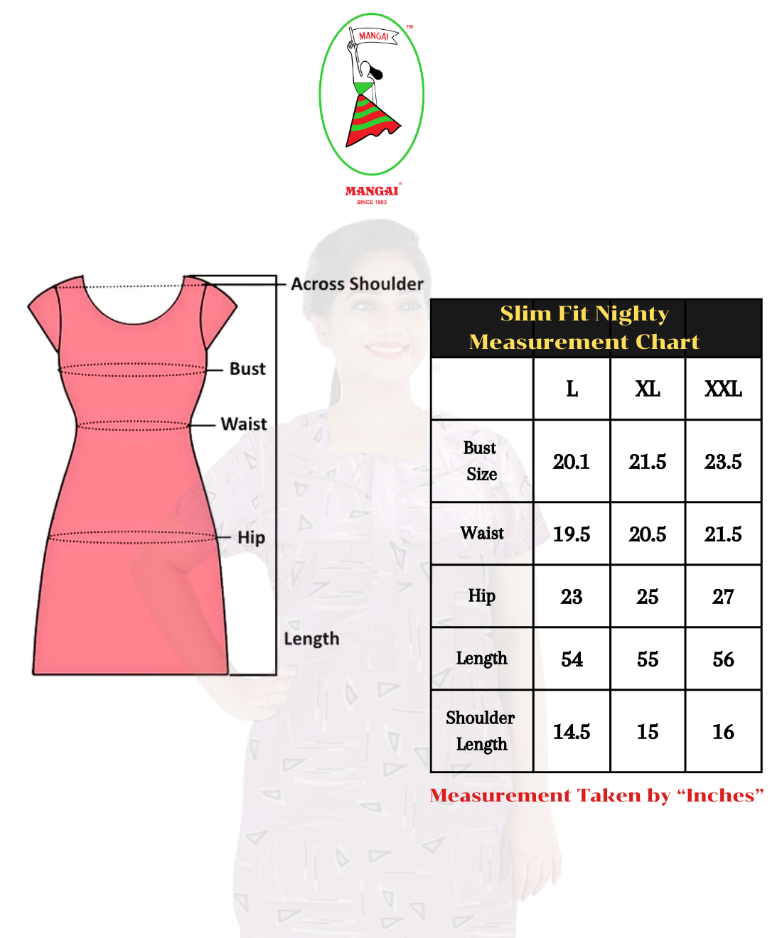 MANGAI New Arrivals Cotton Printed SLIM FIT Model Nighties - Fancy Neck | With Side Pocket | Trendy Collection's for Trendy Women's | Latest Collection's