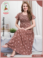 New Smocking Nighty | Stretchable Elastic Type | Beautiful Pleated Model | Side Pocket | Stylish Nighty for Stylish Women's (OM-RAH)