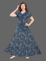 Stylish Arrivals Alpine Gathering Frock Model Night Gown's | Front Adjustable Gathering Style Rope Rope | Puff Sleeve | Trending Collection's for Stylish Women's (GFF)