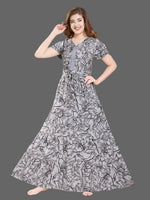 Stylish Arrivals Alpine Gathering Frock Model Night Gown's | Front Adjustable Gathering Style Rope Rope | Puff Sleeve | Trending Collection's for Stylish Women's (GFF)