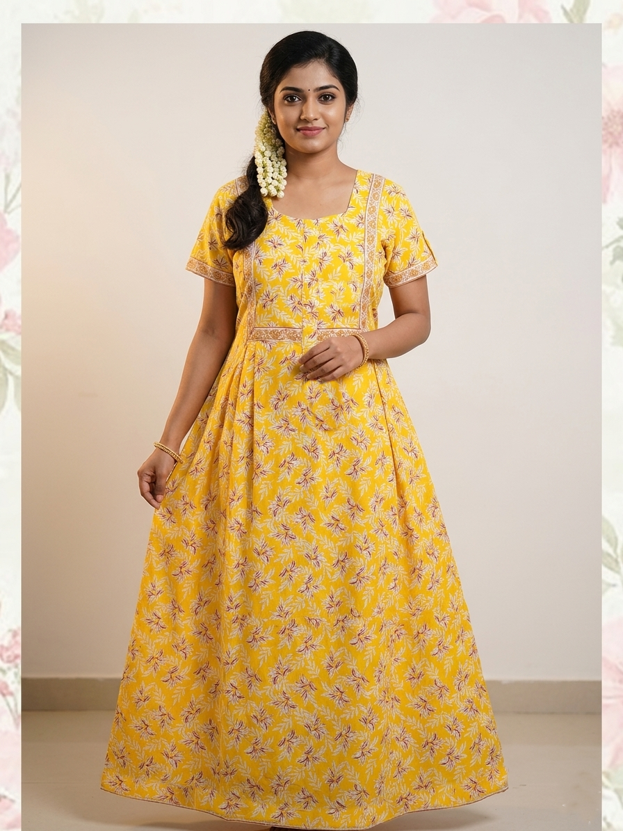 Cotton FROCK Model Casual Wear Nighties | Stylish Pleated Frock Style | Multipurpose Nighties | Pregnancy Wear | Pleated Model | Stylish Nighties for Stylish Women (PWC)