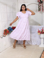 Rayon MAXI FROCK Model Nighties | Fancy Petal Sleeve | Fancy Neck & Side Pocket | Pleated Frock MAXI Style | Trendy Collection's for Stylish Women & Teenage Girl (FSF)