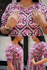 New Mangai Cotton Feeding MAXI Soft & Smooth Cotton | Invisible Vertical Feeding Zipper | Side Pockets | Back Adjustable Tie Rope |Casual & Maternity Wear (JFM)