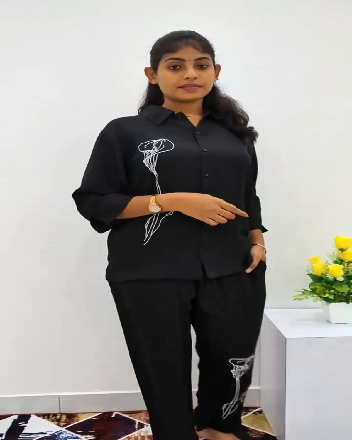Premium Linen Cord Set Night Suits – Perfect Nightwear for Teenagers & Women (Linen Cord Set )