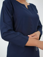 Navy Coffee Cup Print Rayon Co-Ord Set - Mangai Nighties