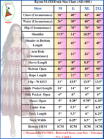 Ethnic Geometric Floral Print Maxi Frock with Back Tie Rope | Mangai Nighties