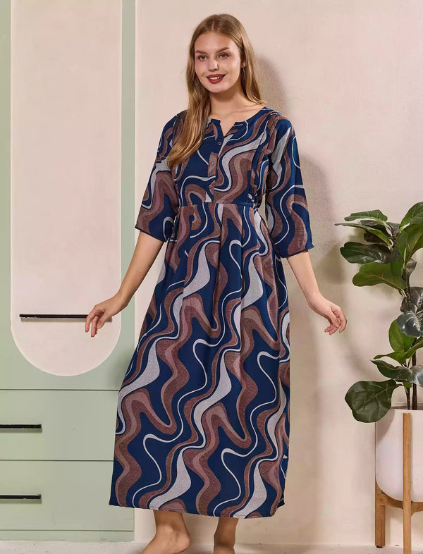 Blue Alpine Kurti Style – Mangai nighties