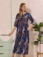 Blue Alpine Kurti with Pocket - Mangai Nighties