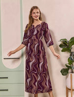 Brown Alpine Kurti with Pocket - Mangai Nighties