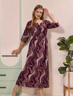 Brown Alpine Kurti with Pocket - Mangai Nighties