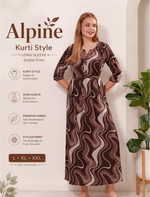 Coffee Brown Alpine Kurti without Zipper - Mangai Nighties