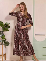 Coffee Brown Alpine Kurti Style Dress- Mangai Nighties