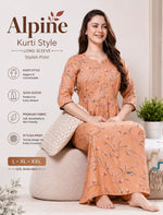 Orange Alpine Kurti without Zipper - Mangai Nighties