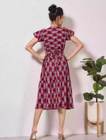 Alpine Petal Sleeve Floral Print Maxi Dress Fit With Side Pocket - Mangai Nighties