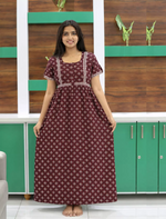 Cotton FROCK Model Casual Wear Nighties | Stylish Pleated Frock Style | Multipurpose Nighties | Pregnancy Wear | Pleated Model | Stylish Nighties for Stylish Women (PWC)