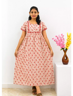 Cotton FROCK Model Casual Wear Nighties | Stylish Pleated Frock Style | Multipurpose Nighties | Pregnancy Wear | Pleated Model | Stylish Nighties for Stylish Women (PWC)