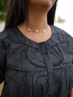Floral Print Cotton Pleated Nighty with Side Pocket | Mangai Nighties