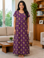MANGAI Cotton Printed Pleated Model Half Sleeve 4XL Size Nighties Trendy Collection's