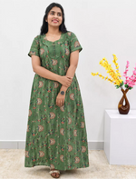 MANGAI Premium Cotton 60Inch Nighties - Fancy Neck - Mangai Nighties