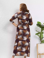 Rayon Maternity Feeding Long Frock Back View - Mangai Nighties
