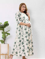 Rayon Feeding Maternity Long Frock - Mangai Nighties