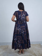 Alpine Geometric Floral Print 3-Layer Flutter Sleeve - Mangai Nighties