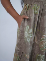 Alpine Floral & Abstract Print 3-Layer Frock with Pocket - Mangai Nighties