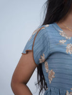 Alpine Floral Print 3-Layer Frock with Back Tie - Mangai Nighties