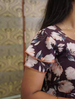 Rayon Floral Print 3 Layer Frock with Back Tie & Layer Frock | Mangai Nighties