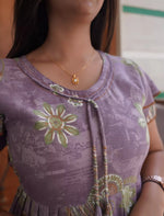Alpine Floral & Abstract Print 3-Layer Frock with Pocket - Mangai Nighties