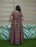 Rayon Paisley print 3 Layer Frock with Back Tie & Layer Sleeve | Mangai Nighties