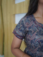 Rayon Paisley print 3 Layer Frock with Back Tie & Layer Sleeve | Mangai Nighties