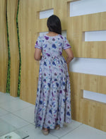 Rayon Floral Print 3-Layer Frock with Side Pocket - Mangai Nighties