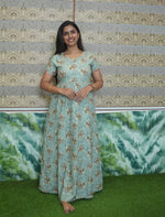Rayon Floral Printed 3 Layer Frock Style with Back Tie - Mangai Nighties