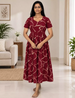 Rayon Vatican Maxi Frock with Pocket & Back Tie - Mangai Nighties