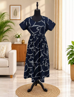 Rayon Vatican Maxi Frock with Pocket & Back Tie - Mangai Nighties