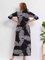 Rayon Maternity Feeding Long Frock Back View - Mangai Nighties