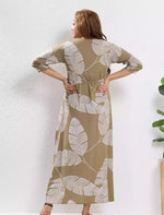 Rayon Maternity Feeding Long Frock Back View - Mangai Nighties